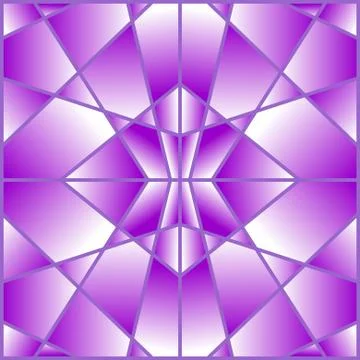 Purple geometric tile with a gradient Stock Illustration