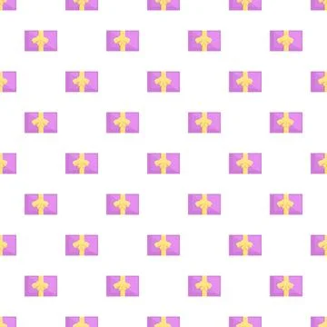 Purple gift boxes seamless pattern for celebration 스톡 일러스트