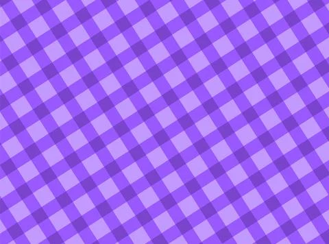 Purple Gingham Diagonal Check Pattern Background Seamless Textile Texture F.. Illustrazione stock