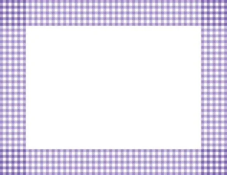 Purple gingham frame Stock Illustration