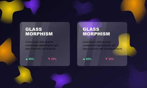 Purple Glassmorphism Presentation Background Stock Illustration