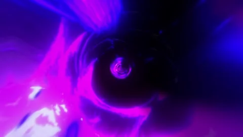 Purple Glitch Tunnel VJ Loop Stock Footage 330005764