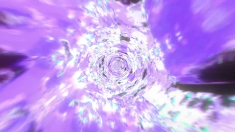 Purple Glitch Tunnel VJ Loop Stock Footage 330008811