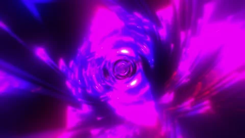 Purple Glitch Tunnel VJ Loop Stock Footage 330009141