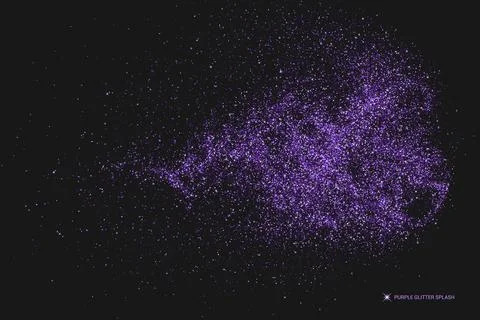 Purple glitter splashes 스톡 일러스트