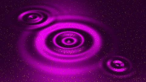 Purple glitter waves radiate in circles. Video stock 165510221