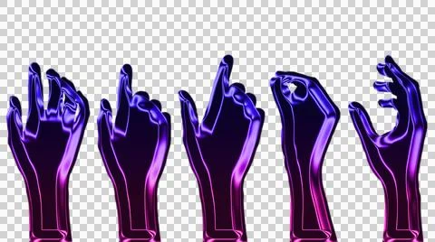 Purple glowing abstract of interconnected brain and neural network pathways Stock Illustration
