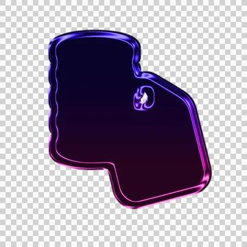 Purple glowing brain neuron network on dark background transparent background Stock Illustration