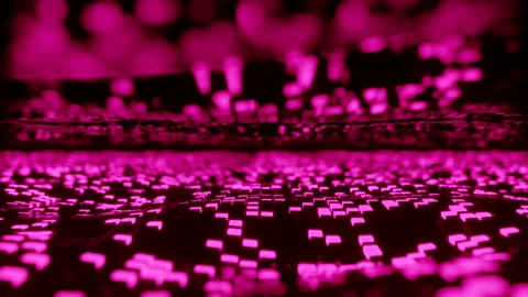 Purple Glowing Cubes Terrain Vídeos de archivo 172882331