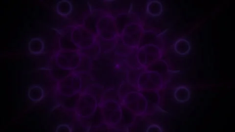 Purple glowing fractal pattern animation. Stock Footage 334682877