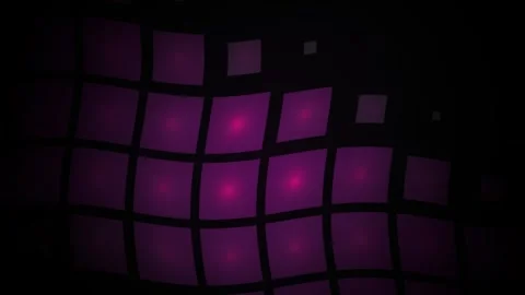 Purple Glowing Grid Pattern Moving Across a Dark Abstract Background Stock Footage 345373312