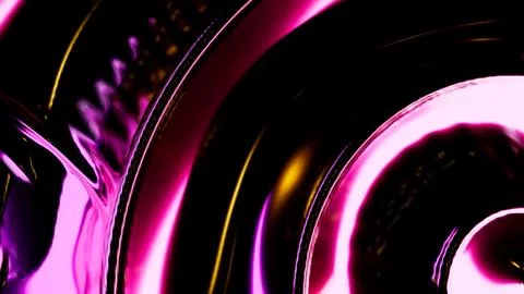 Purple glowing helix loop pattern backdrop - abstract 3D illustration Illustrazione stock