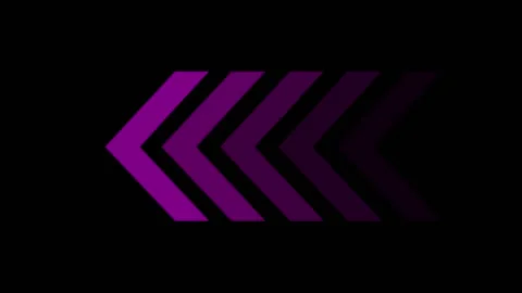 Purple glowing left arrows. 4K silhouette arrows animation in pink color is.. Video stock 290073797