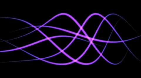 Purple glowing lines in wave motion - seamless (FULL HD) Stock-Footage 37079948