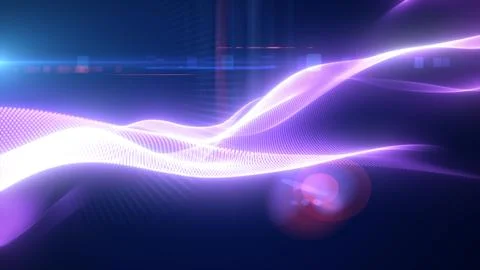 Purple glowing magic waves from energy particles abstract background 스톡 일러스트