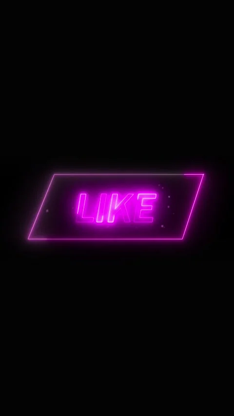 Purple glowing neon like button digital animation vertical video. Digital s.. Stock Footage 341611202