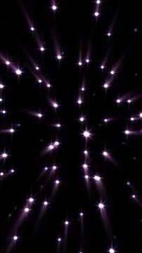 Purple glowing nodes connected like constellations on black, a futuristic d.. Illustrazione stock