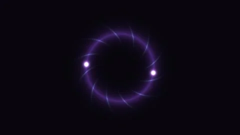 Purple Glowing Orbital Light Ring Seamless Loop Stock Footage 340744312