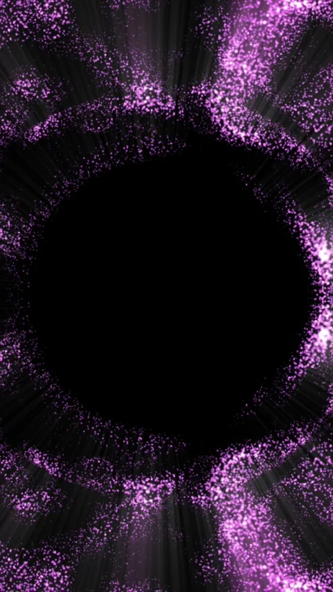 Purple glowing particle vortex forming a circular portal of glittering dust.. Stock Footage 328706355