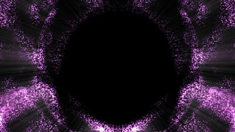 Purple glowing particle vortex forming a circular portal Stock Footage 329997583