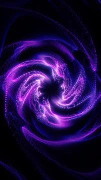 Purple glowing particle vortex galaxy background Иллюстрация