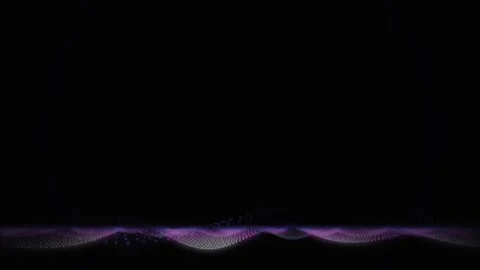 Purple glowing particles flow in a wave like seamless loop Stock Footage 341070742