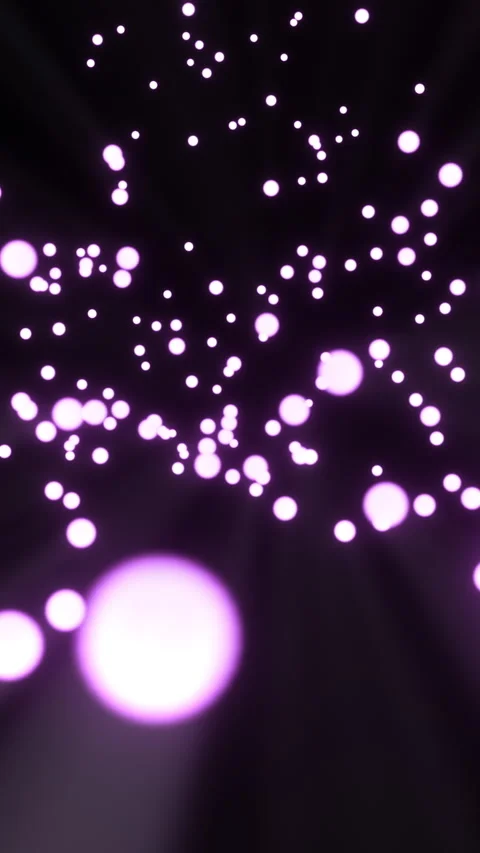 Purple Glowing Particles Rising with Light Rays Vertical Seamless Loop 動画素材 345852979