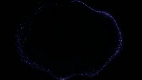 Purple  Glowing Ring in Dark Space Stock Footage 284405138