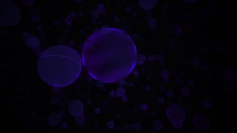 Purple Glowing Sphere with Floating Particles in Dark Space for Abstract Te.. Stock Footage 343753520