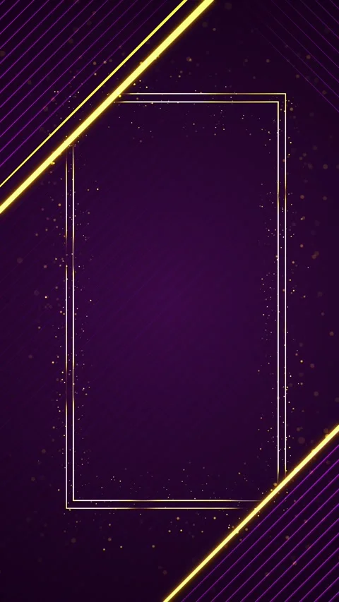 Purple gold luxury frame background diagonal light streaks, elegant border, Stock Footage 340525190