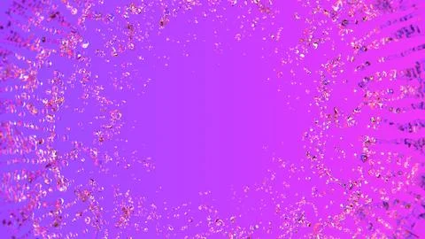 Purple Gradient Background With Clear Liquid Splashes Stock Illustration