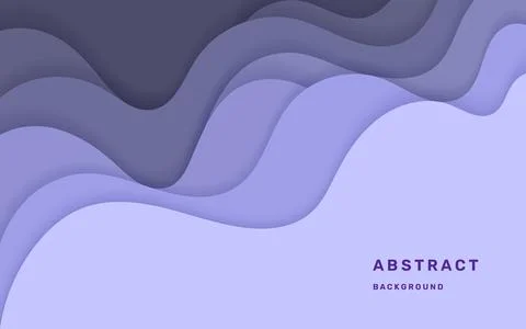 Purple gradient background dynamic wavy light and shadow Stock Illustration