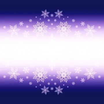 Purple Gradient Background with Glowing White Snowflake Band Stock Illustration