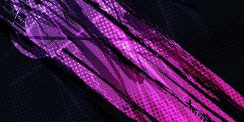 Purple Gradient Brush Texture Background with Halftone Effect Stock Illustration