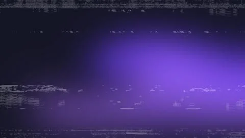Purple gradient digital glitch background with horizontal noise and distort.. Illustration