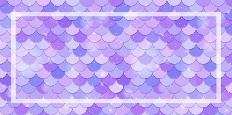 Purple Gradient Fish Scale Pattern Illustrazione stock