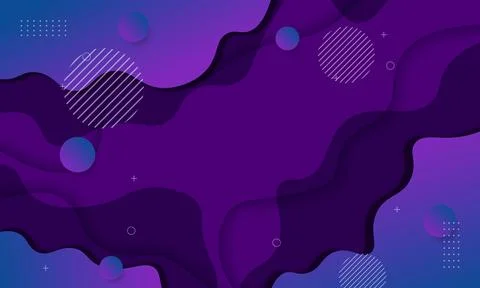 Purple gradient fluid with shadows. Stock Illustration