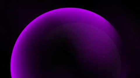 Purple gradient forms semicircle against black background. Soft light creates Иллюстрация