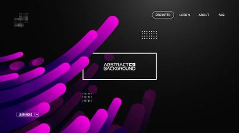 Purple gradient geometric background flat layout template on backdrop. Modern Illustrazione stock