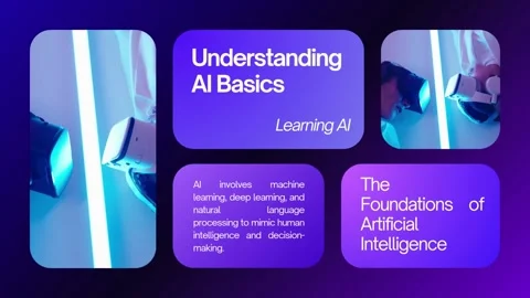 Purple Gradient Modern Artificial Intelligence Video Stock Footage 317930627