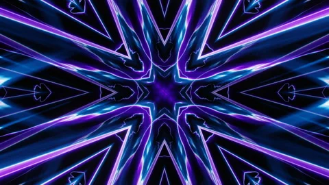 Purple gradient neon glow geometric energy waves dj loop animation Video stock 236632632