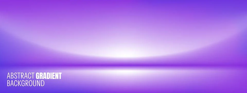Purple gradient studio with a bright curved horizon. Violet orb glow over a Stock Illustration