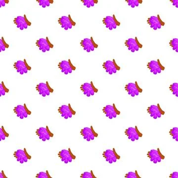 Purple grape cluster pattern on white background イラスト素材