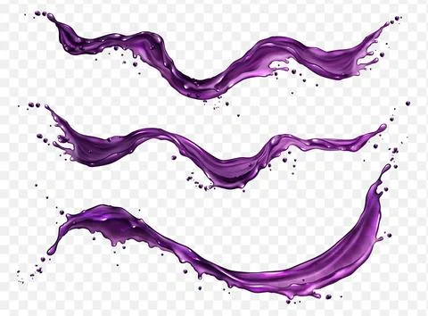 Purple grape juice splash vector berry water drop Illustrazione stock