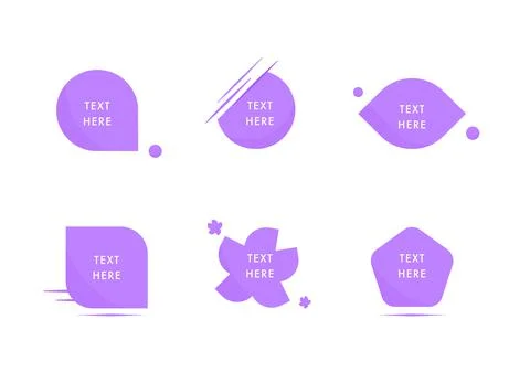Purple graphics banner, abstract  shape vector isolated on white background  Stock-Illustration