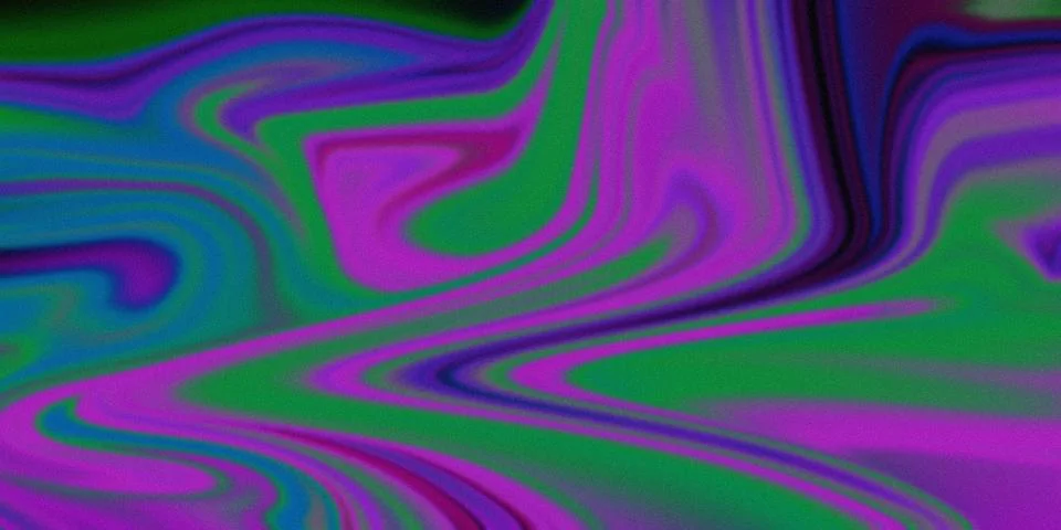 Purple Green Abstract Gradient Background – Vibrant Fluid Wave Design Stockillustratie