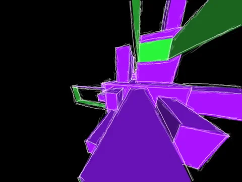 Purple Green Boxes Twitch Stock Footage 1071966