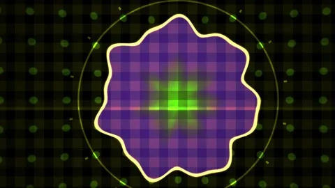 Purple Green Grid Pattern Technology Background. Stock Footage 334537547