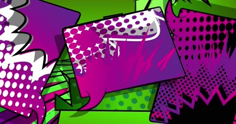 Purple Green Speech Bubble Background Stock Footage 167678745