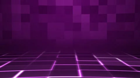 Purple grid background with neon lights. Stock Footage 333520405